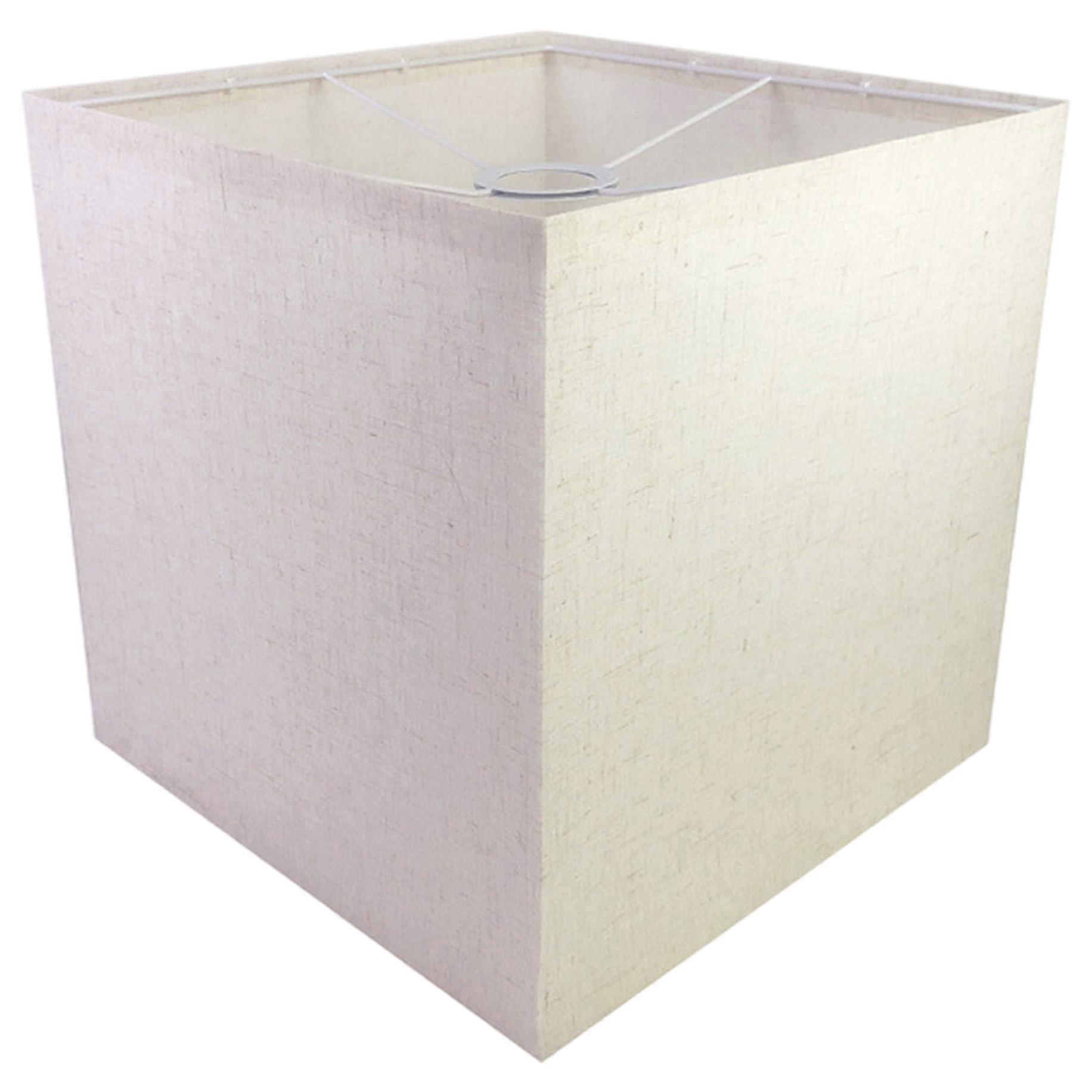 Square Lamp Shade 7.9 Inch Modern Fabric Lampshade for Table and Floor Lamps, Detachable Design