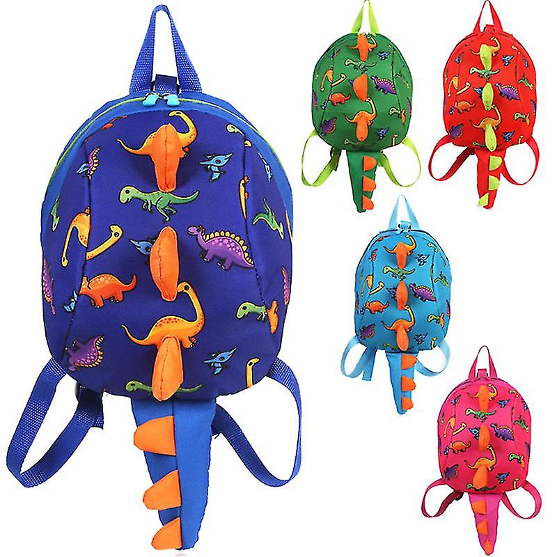 New Dinosaur Cartoon 3d Children's School Backpack [green]