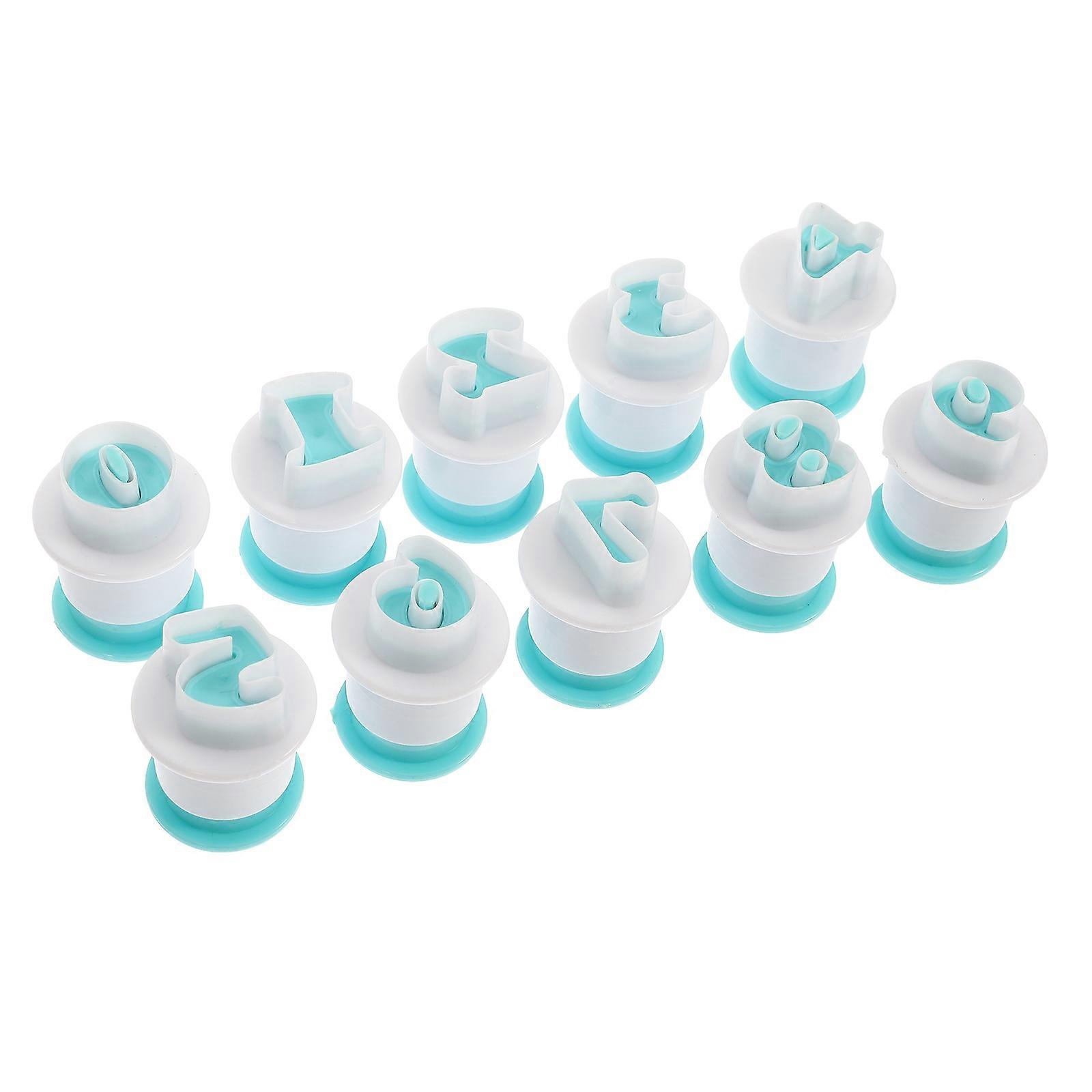 Number Biscuit Mold 10Pcs Cookie Stamps for Kitchen Baking Use