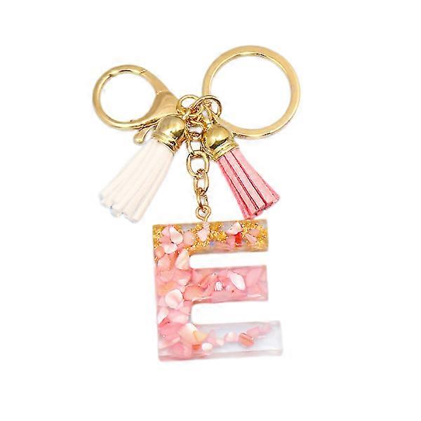 Cute initial keychain A-Z letter sparkling glitter keychain PE