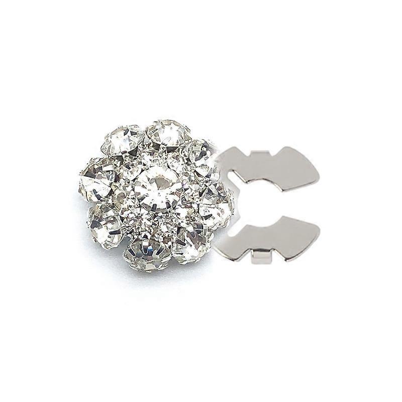 European and American New Button Rhinestone Button Covers Cross-border Crystal Alloy Copper Flower Button Cover