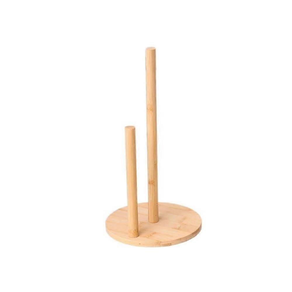 Bamboo Paper Towel Holder with Stable Vertical Storage, SpaceSaving  Standing Kitchen Organizer