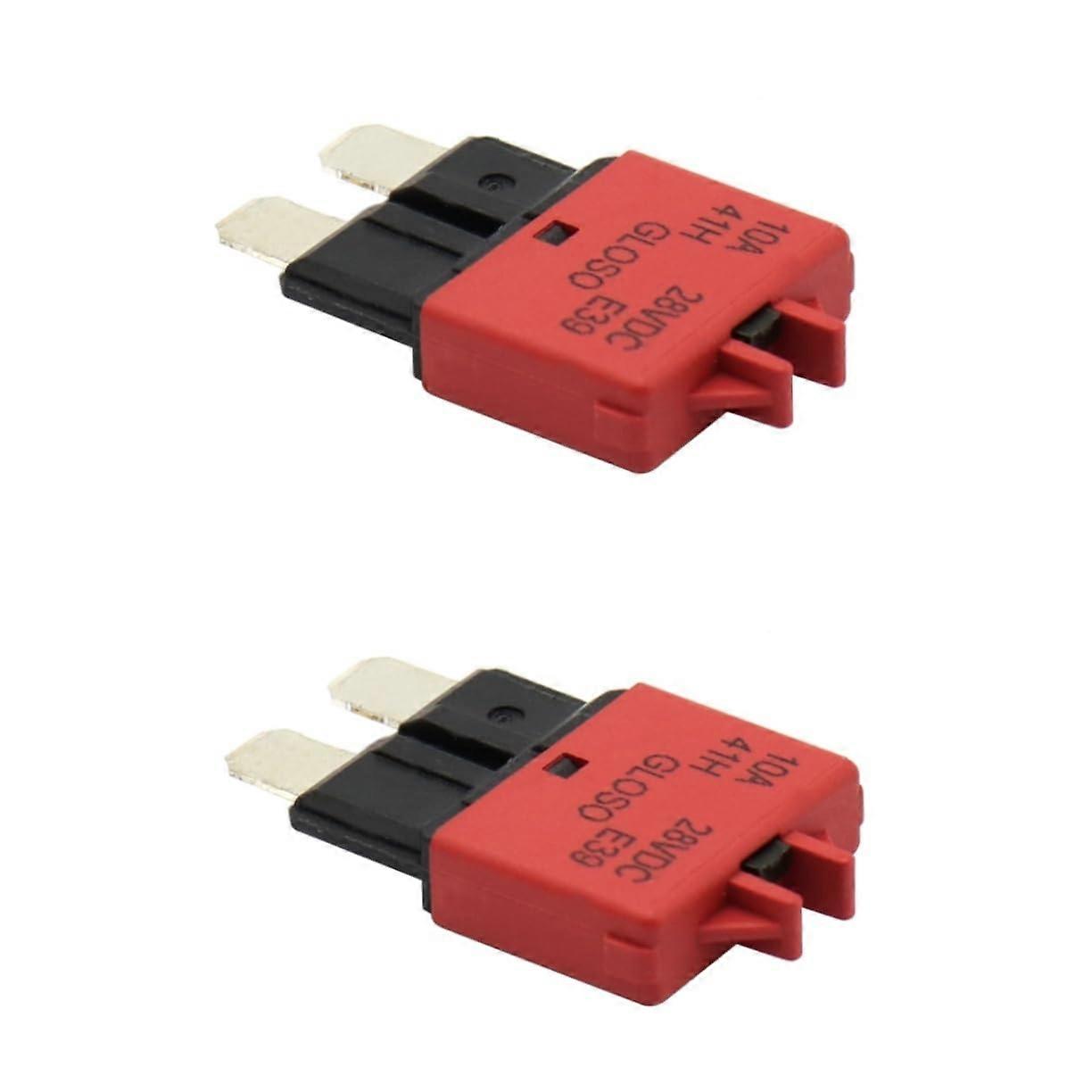 2pcs Automotive Circuit Breaker Resettable Fuse 12V DC Car Boat with Red Switch