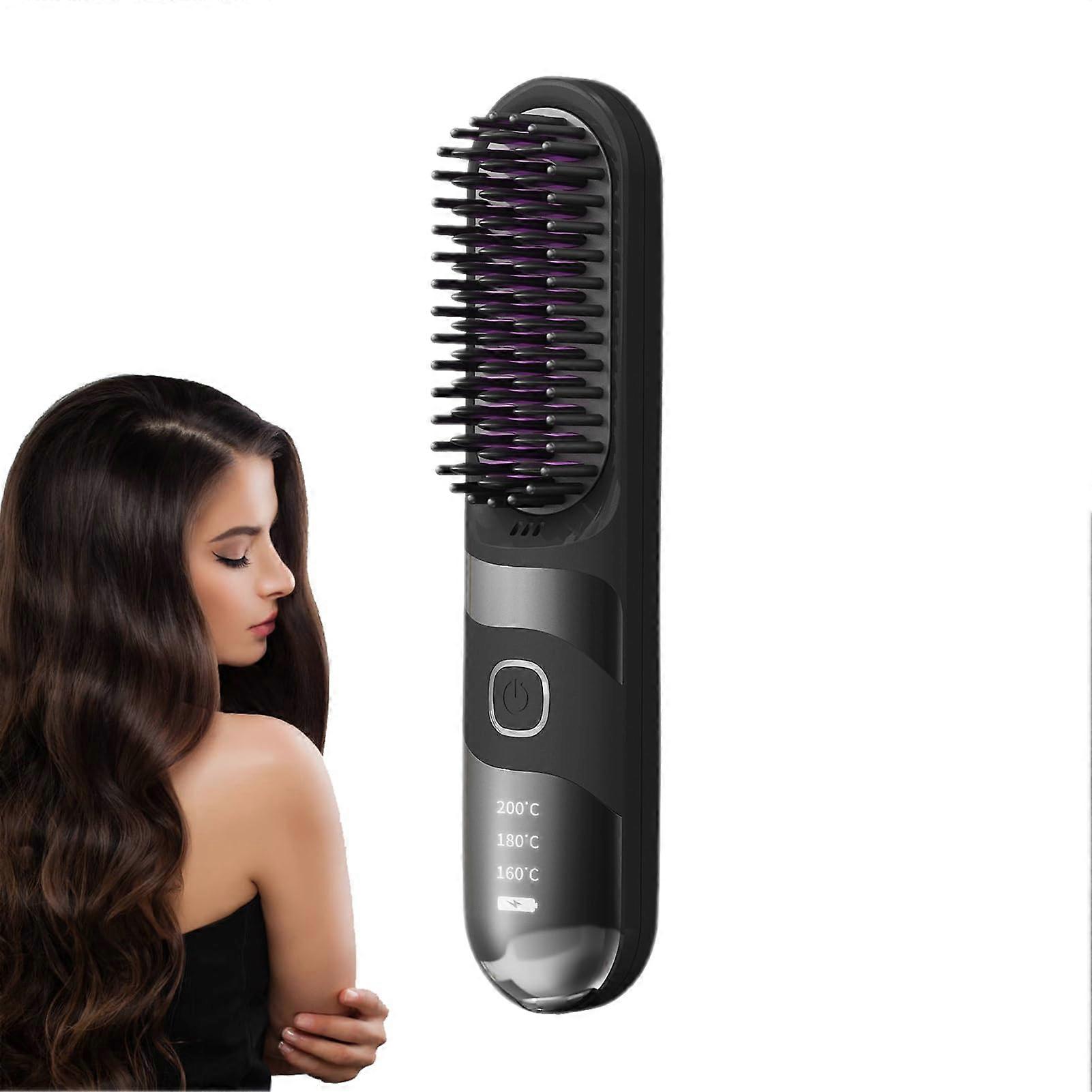 Cordless Rechargeable Hair Straightener with Precision Heat Control and Ionic Technology for Travel