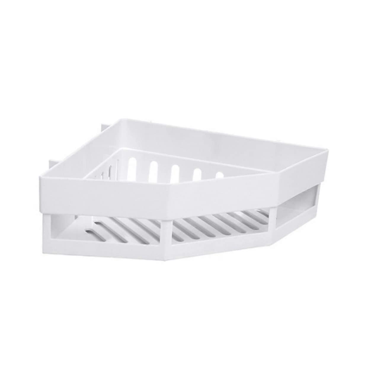 Bathroom Corner Shelf NoDrill Wall Mounted Shower Storage Rack Rustproof SpaceSaving Triangle Design