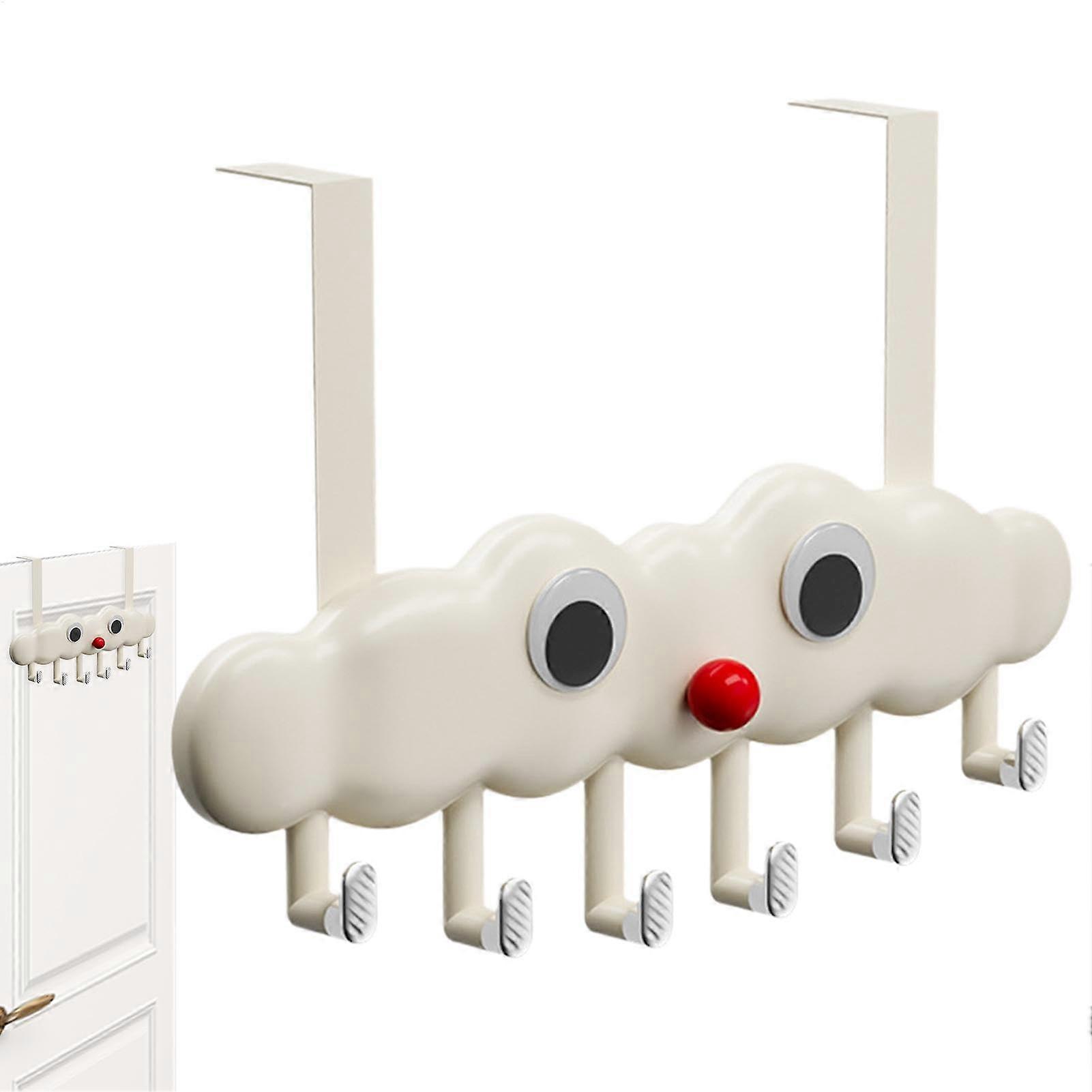 Cartoon Cloud Wall Hooks Space Saving MultiPurpose Towel and Key Holder for Bathroom Bedroom