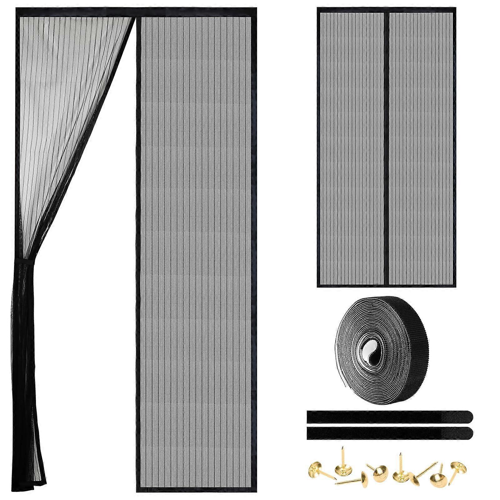 Magnetic Screen Door 32 x 80 Inch with SelfSealing Closure, Durable Mesh, Kid and Pet Friendly