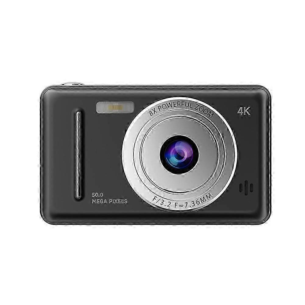 4K Digital Camera Portable Retro CCD Camera Entry-Level Camera Dual Camera Flash 50 Million Pixels Auto Focus Camera,B