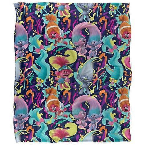 Trolls Trippy Silky Patterned Soft Touch Blanket