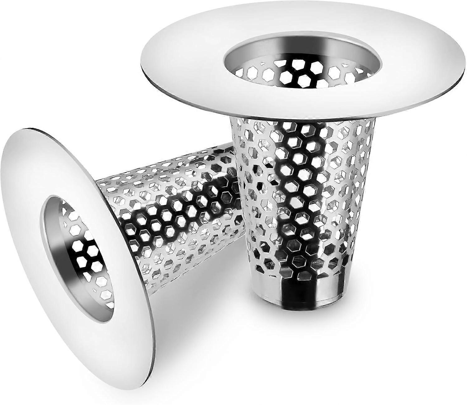 2PCS Bathroom Sink Drain Strainers, 1" Small Conical Stainless Steel Porous Hair Catcher, Drainer Filter,for 1.20"-1.60", Depth Than 1.60" Drain Hole