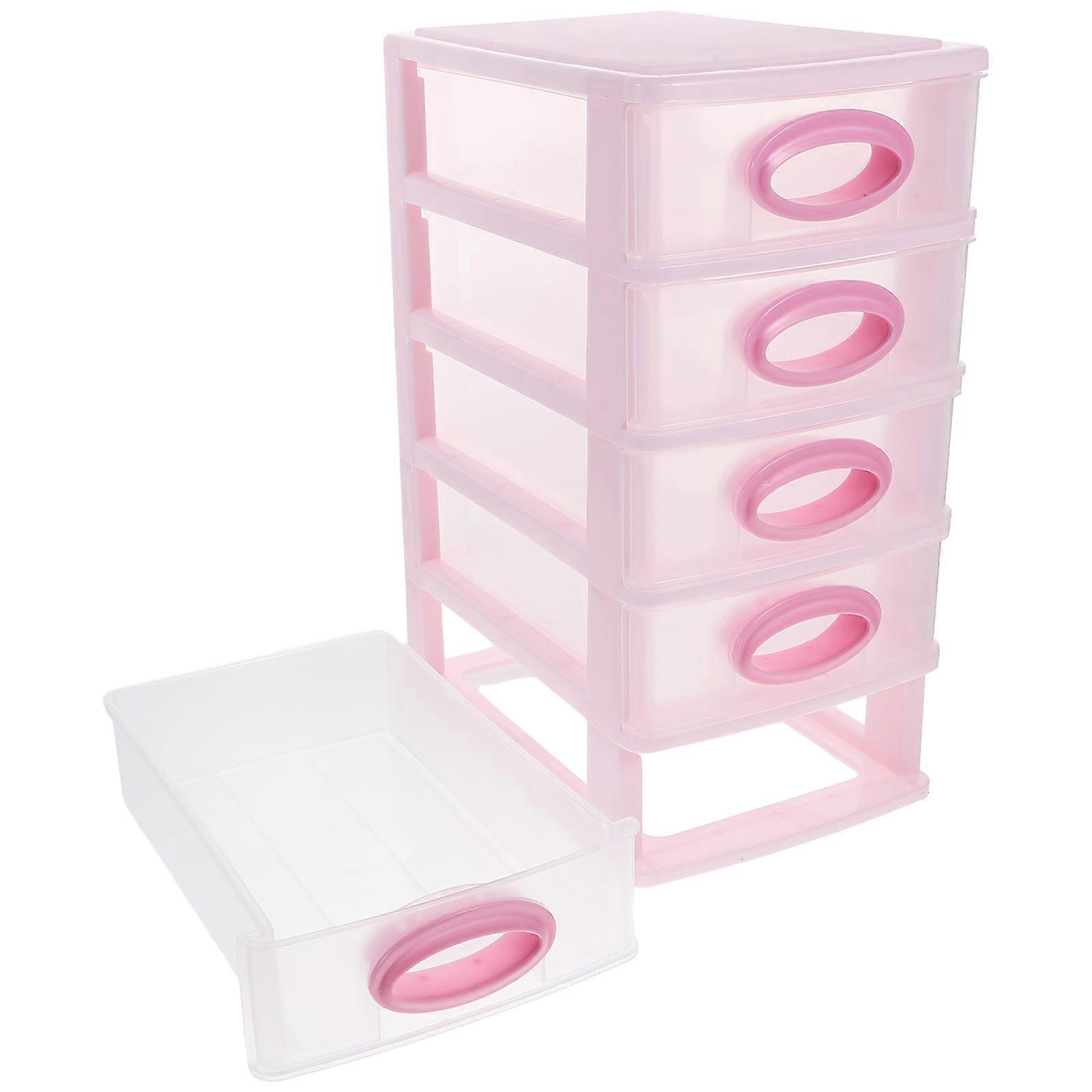 Makeup Drawer Box Drawer Box for Storage Use Pink Desktop Organizer
