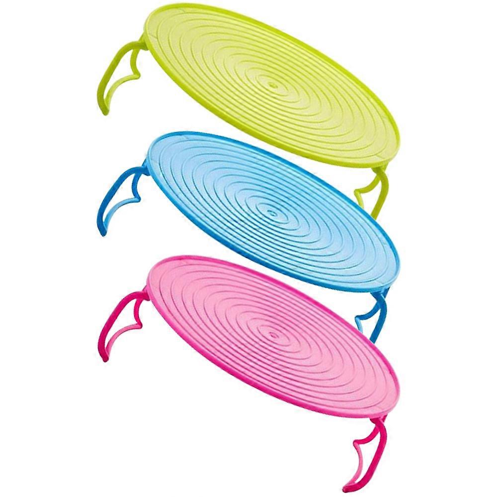 Microwave Tray Multifunctional Storage Plates for Kitchen Use 3Pcs Set