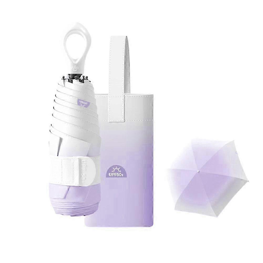 6 Bones Mini Gradient Sun Protection Umbrella Compact Capsule Umbrellas 25-26