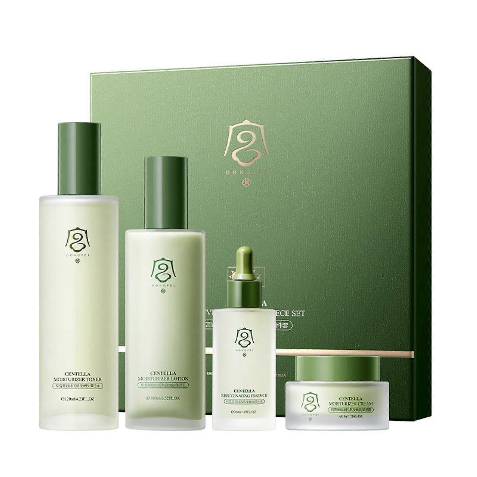 Centella Asiatica Skincare Set 4 Piece Deep Hydration Lightweight Texture Gift Collection