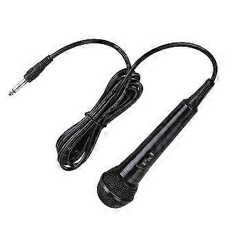 Portable Handheld Moving-coil Wired Dynamic Microphone Clear Voice For Karaoke (Black) 26-27s