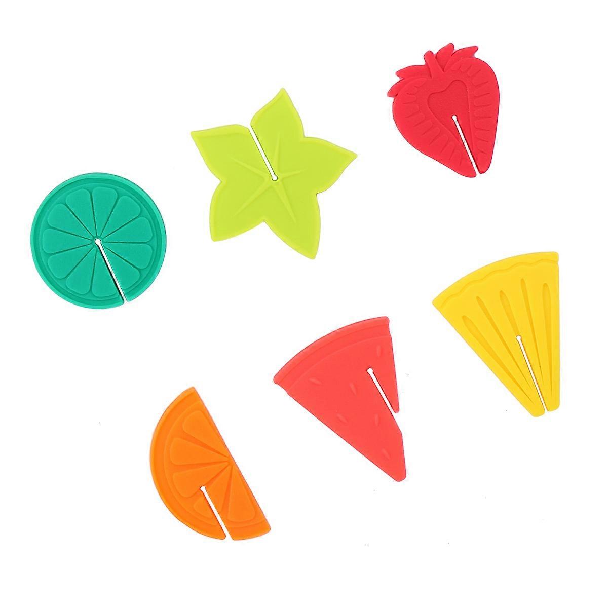 Silicone Cup Identifier Drink Marker for Cups 6Pcs Fruit Shape Assorted Color