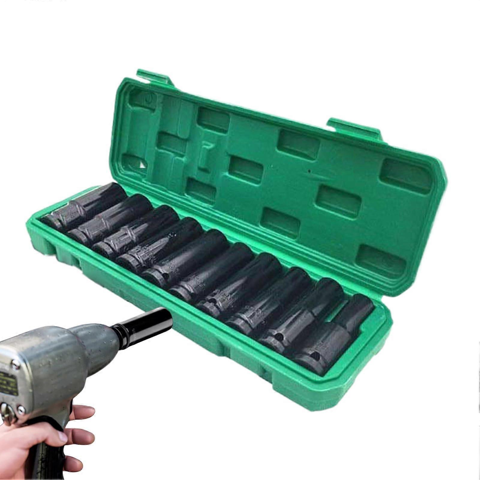 Heavy Duty Socket Wrench Set with Slip Hex Drive and CorrosionResistant Coating