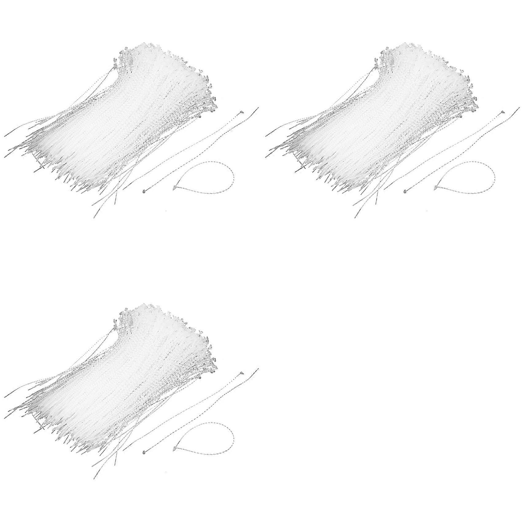 Plastic Packing Fasten String Cable Cord Loop Tie 18cm 3000pcs Transparent Color