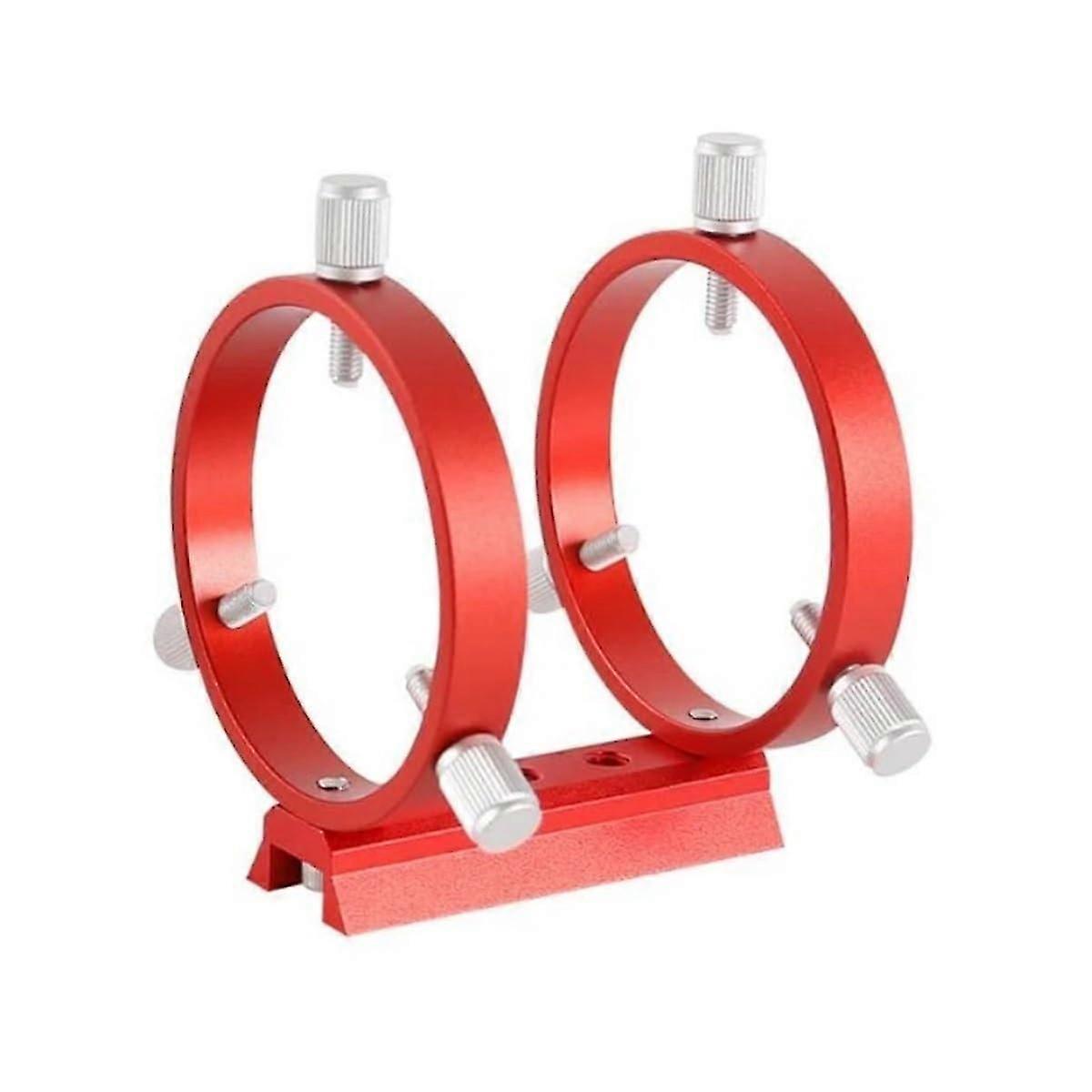 80mm Guide Ring Set Three Point Astronomical Guide Ring 1PCS Plate 2PCS Ring 8PCS Screws Red Color