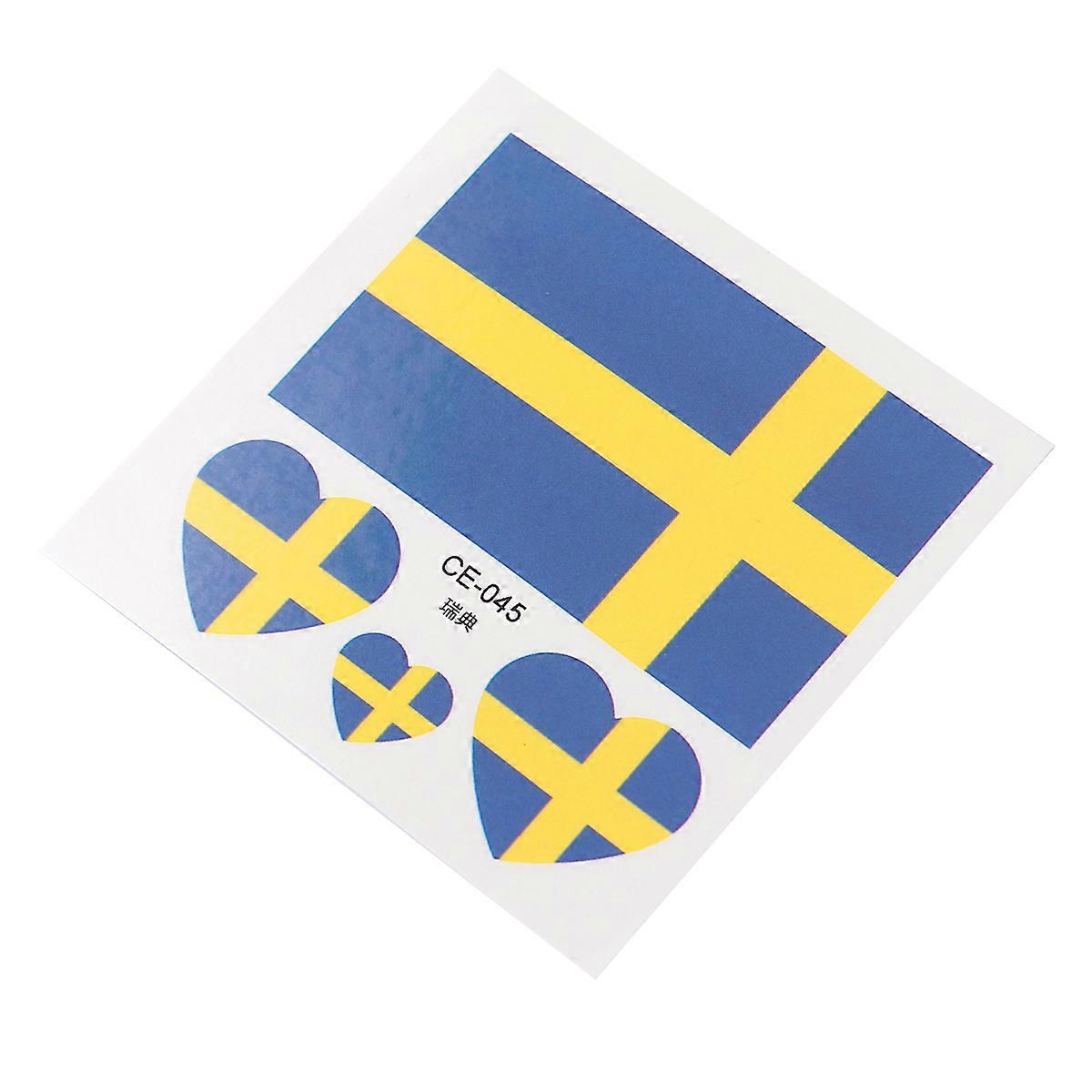 Sticker Flags Soccer Wall Decals Waterproof Removable 12Pcs