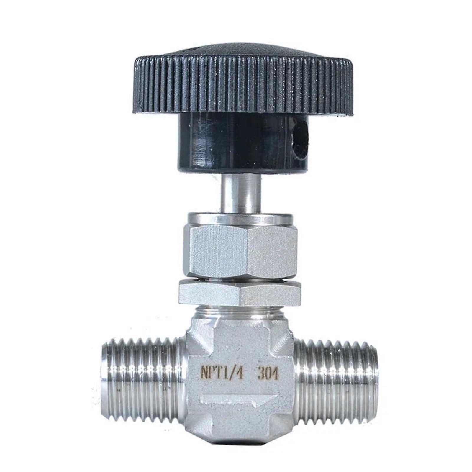 1/4 Inch 304 Stainless Steel Threaded Globe Valve, External Thread, LeakProof, Corrosion Resistant