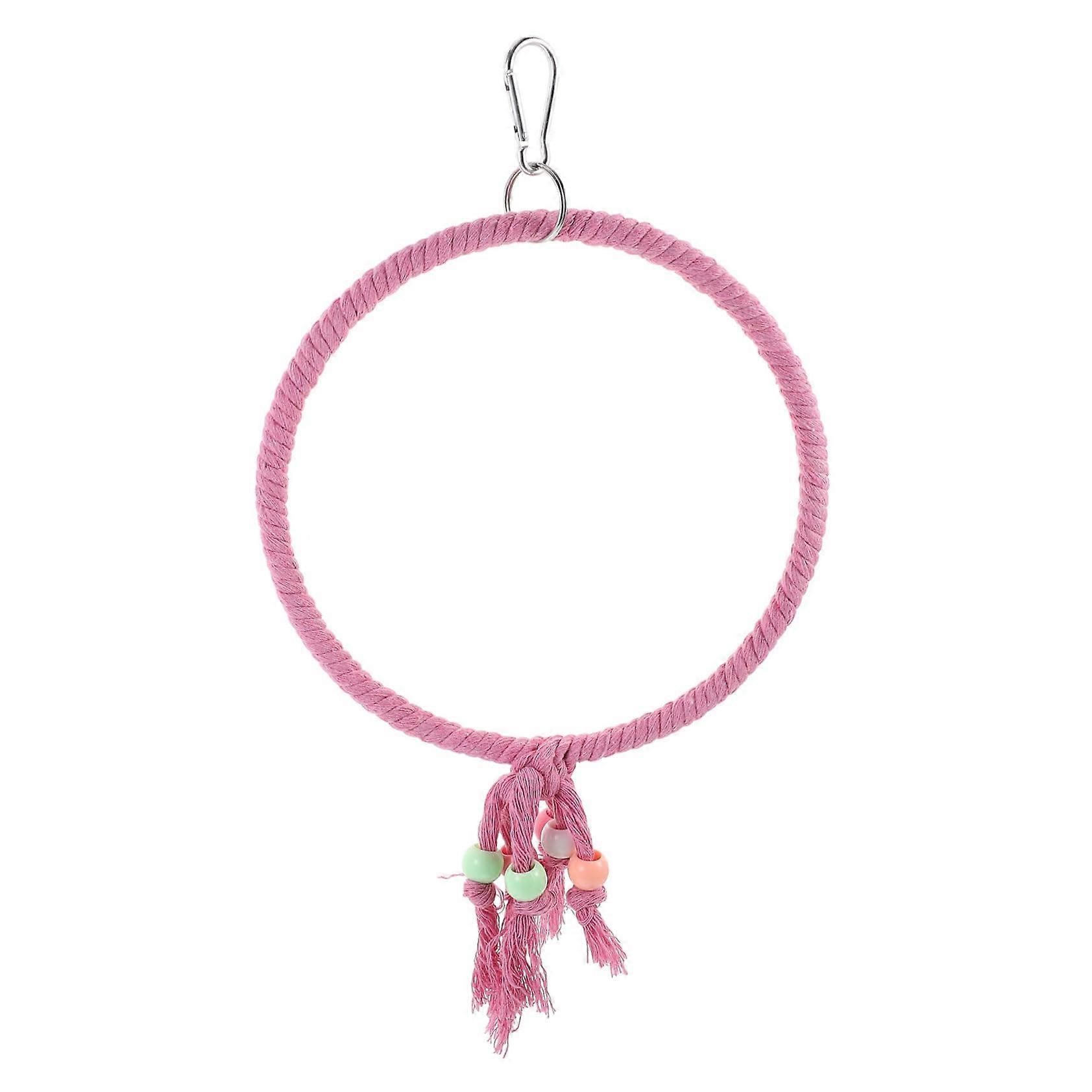 Large Rope Bird Swing with Chew Resistant Perch for Parrots Macaws Cage Exercise and Play