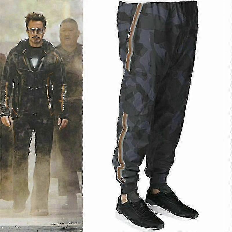 Marvel Avengers Infinity War Tony Stark Iron Man Costume Cosplay Camo Sweatpants Men Adult Camouflage Sports Trousers Jogging Bottoms