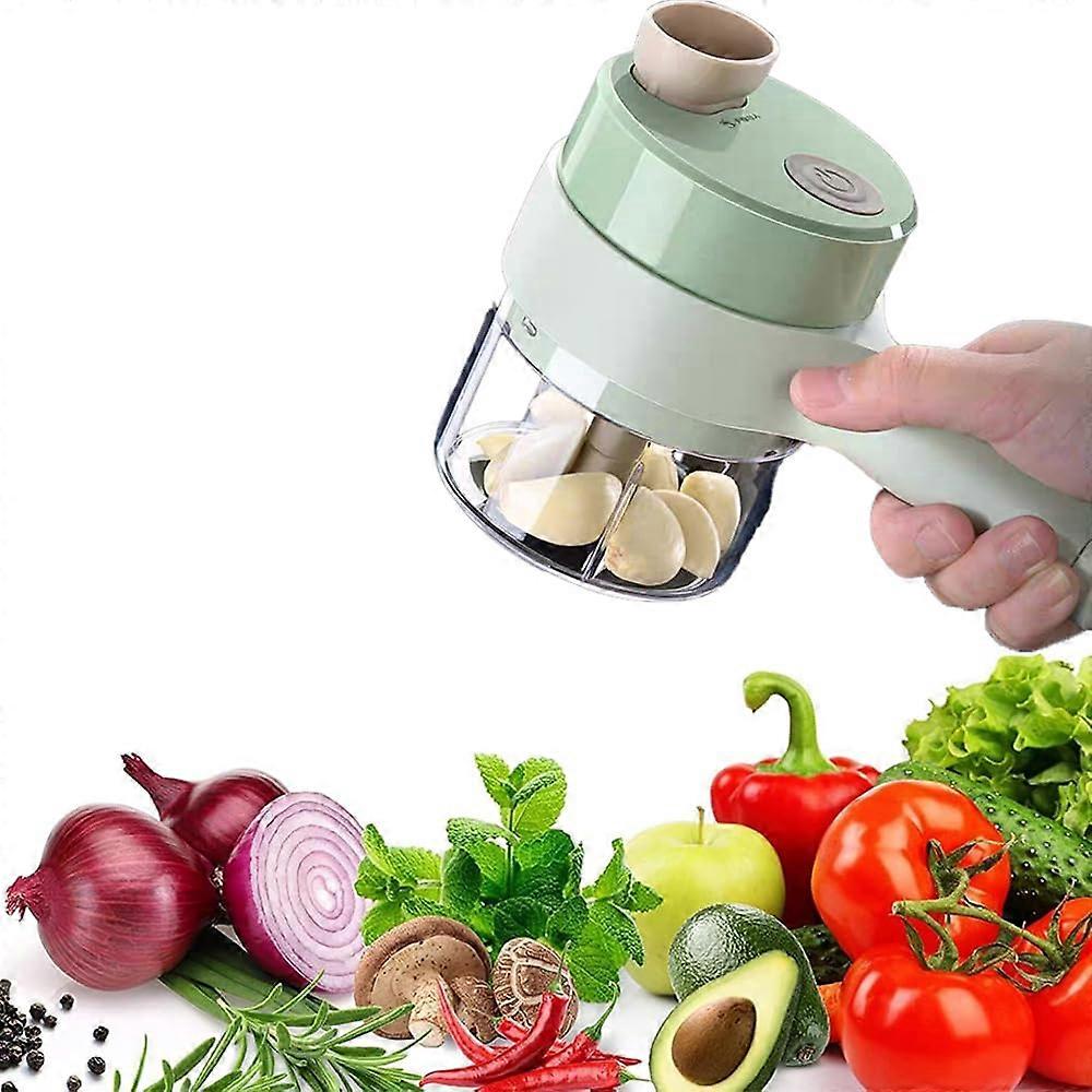 Electric Vegetable Chopper 2 in 1 Mini Food Processor, USB Rechargeable Cordless Garlic Cutter
