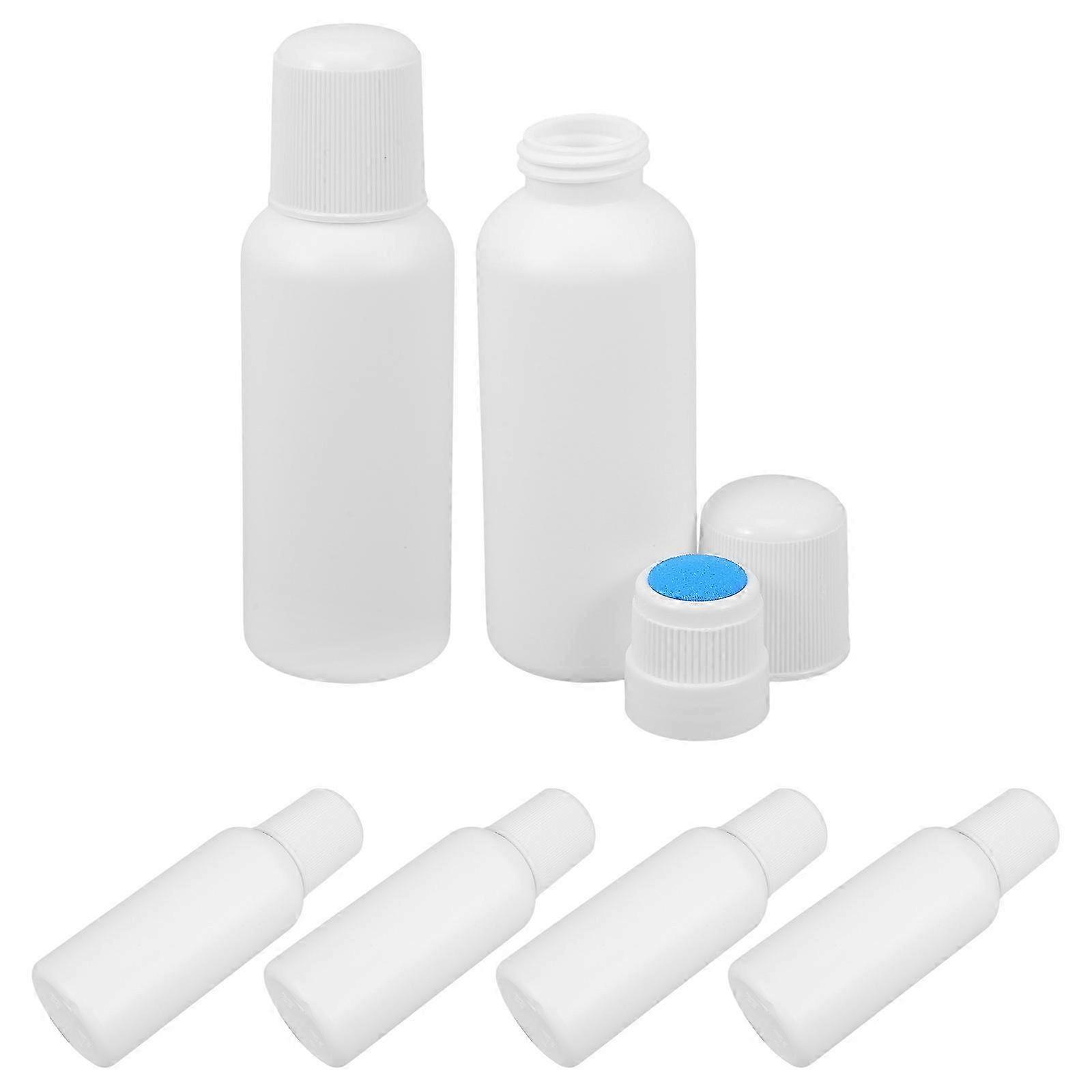 Refillable Sponge Applicator Bottle for Liniments 6Pcs White Set