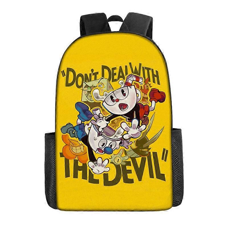 Mugman Elementary School Cartoon Backpack Teacup Head Backpack Children's Kindergarten Backpack Amazon