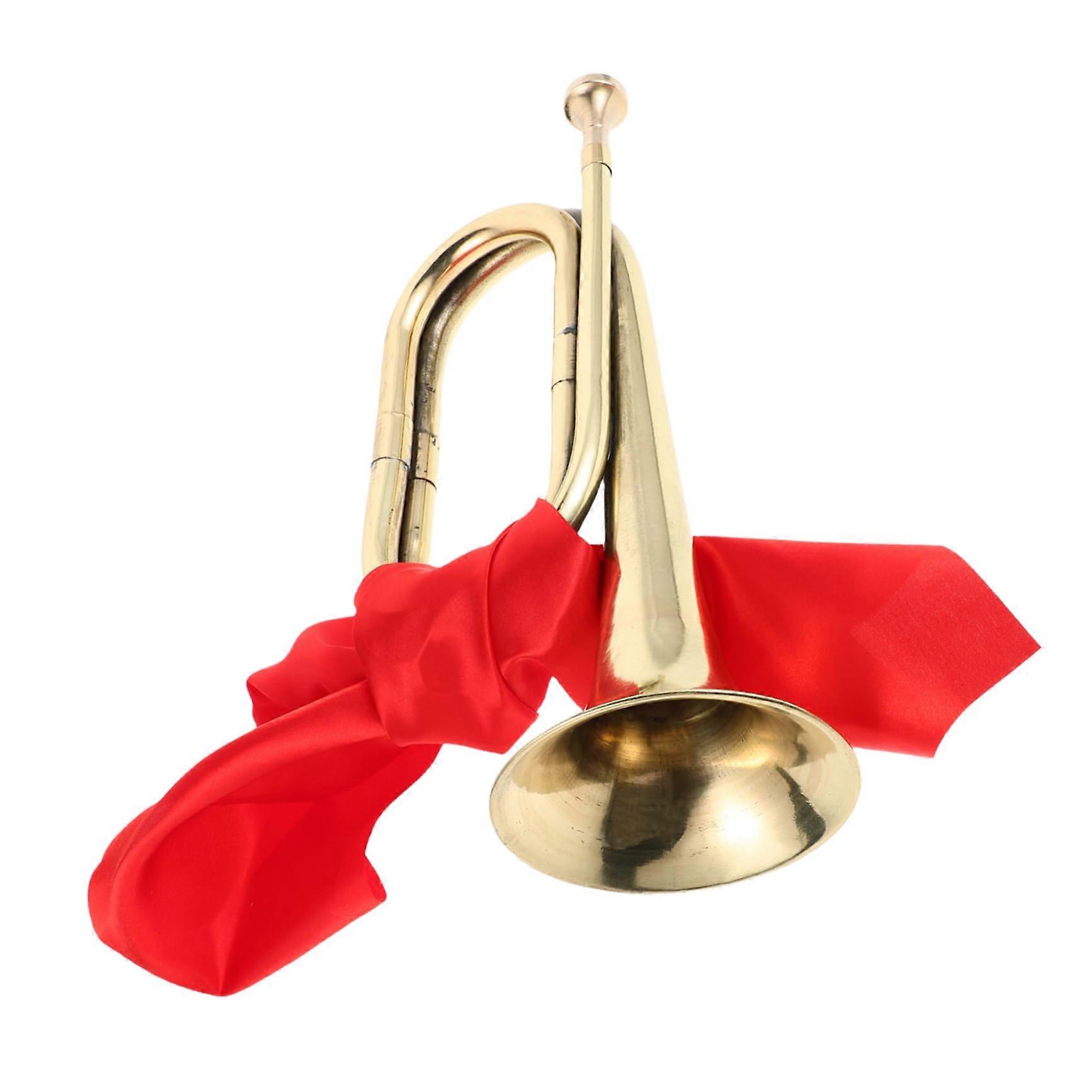 Beginner Bugle Trumpet with Interchangeable Mouthpiece for School Band and Marching Practice