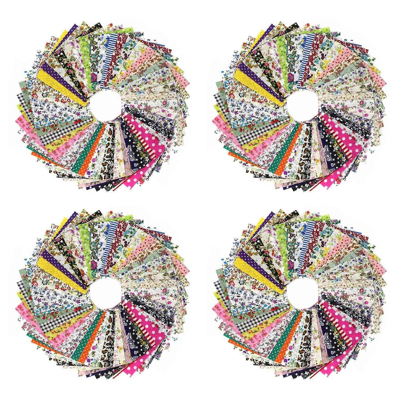 DIY Quilting Patch 240Pcs 10cmx10cm Charm Pack Cotton Fabric Patchwork Bundle Fabrics Cloth Sewing