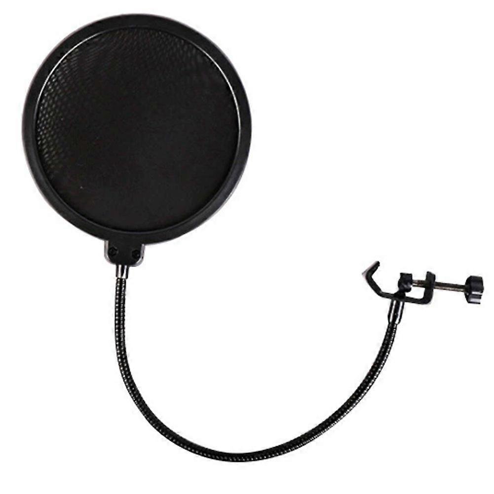 Double Layer Studio Microphone Pop Filter Flexible Wind Screen Mask with Mic Windproof Cotton