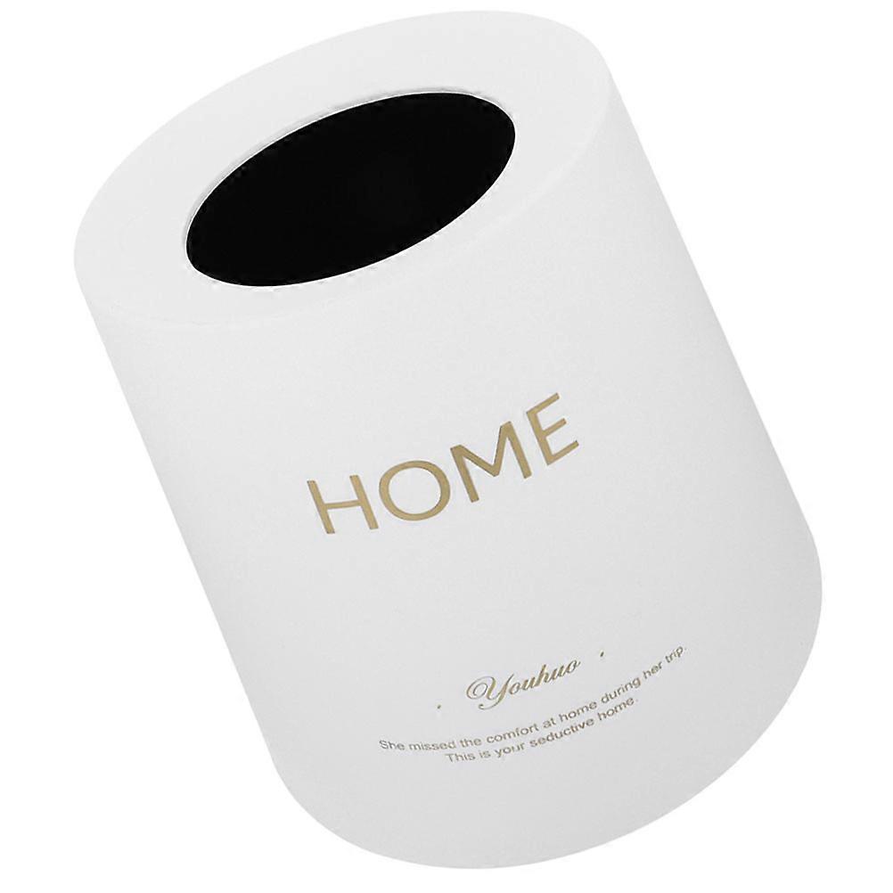 Double-Layer Trash Can Kitchen Garbage Container for Storage White