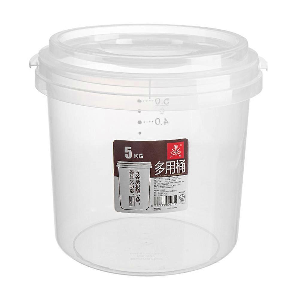 Transparent Plastic Sealed Bucket for Storage Use 1Pcs Practical Cereals Container