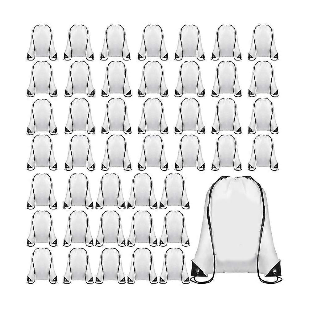 25 Pcs Sublimation Drawstring Bags Bulk White Blank