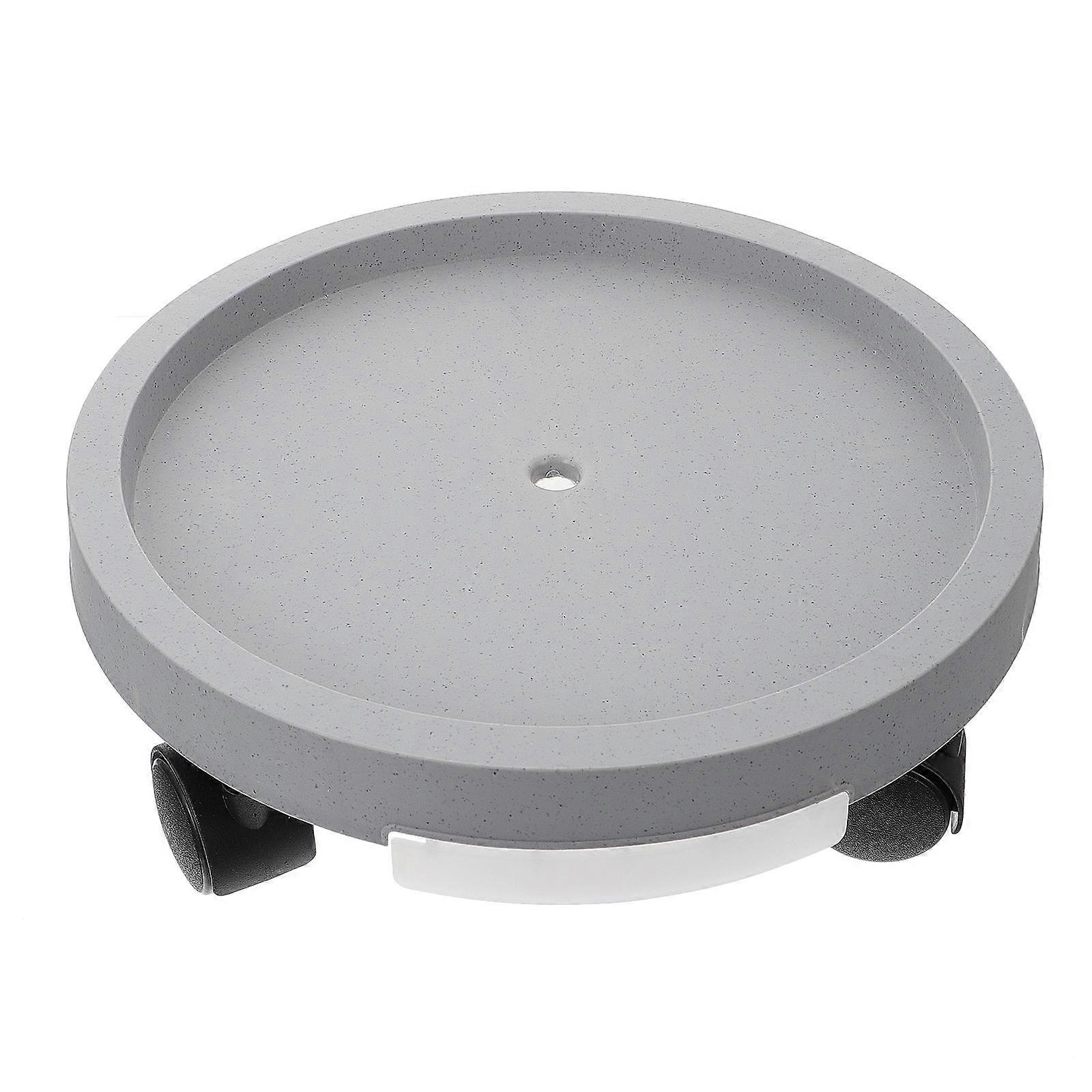 Movable Plastic Flowerpot Base Tray with Brake Wheel 1Pcs