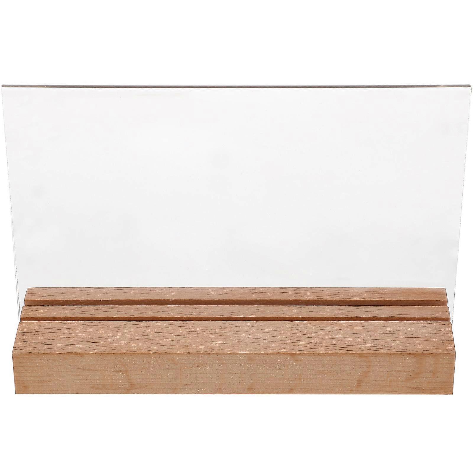 Tag Rack Menu Display Board for Restaurant 4Pcs Transparent Sign Holder