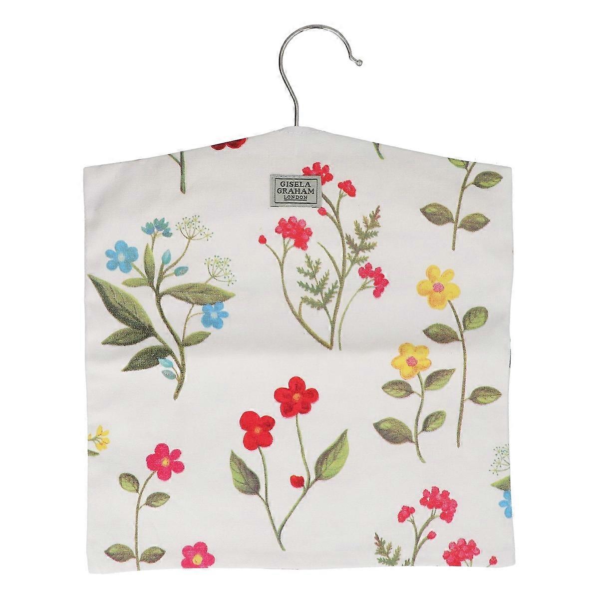 Gisela Graham Colourful Spring Meadow Fabric Peg Bag