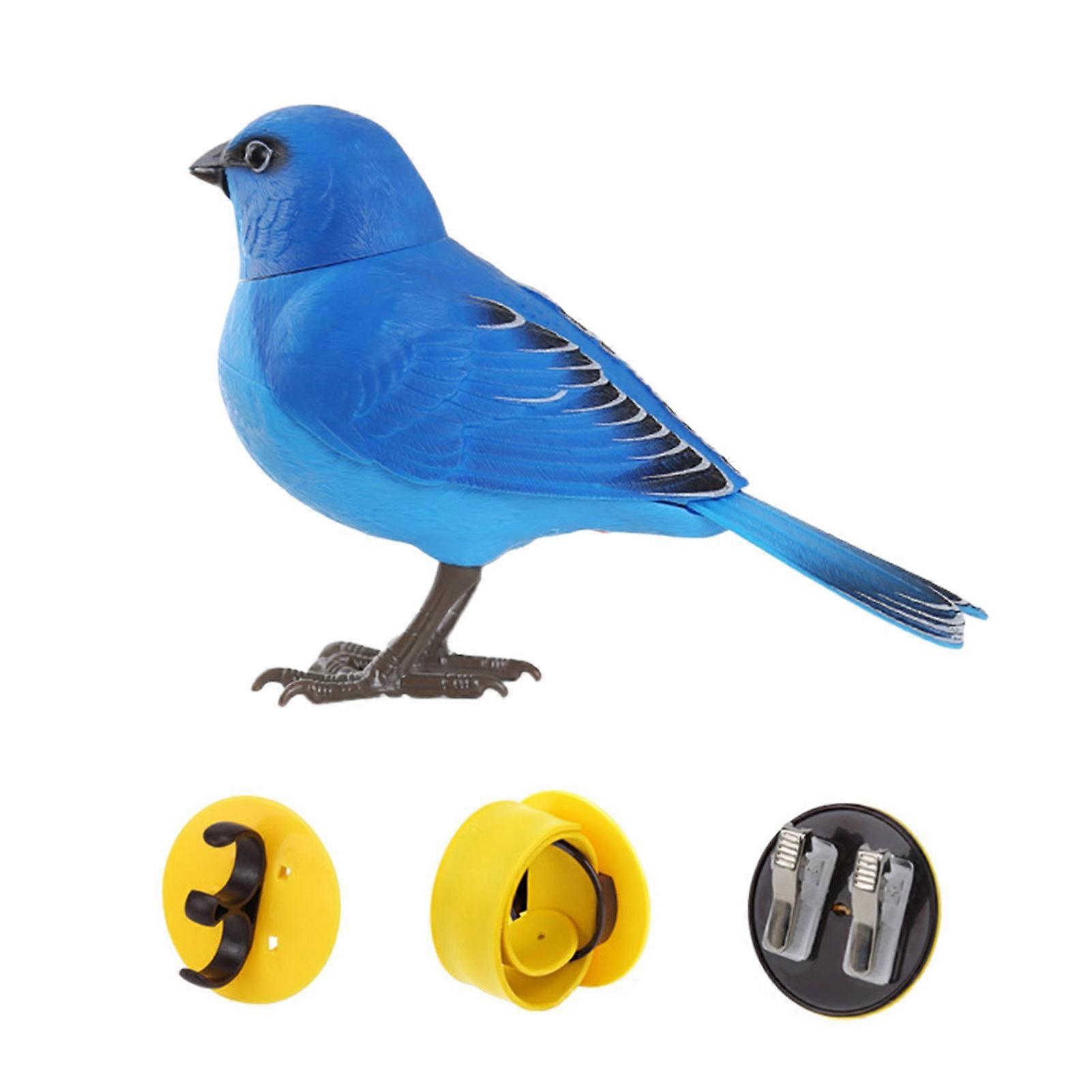 Electric Simulation Bird Toy with 3 Standing Base Sound Motion Activated Simulation Bird Interactive