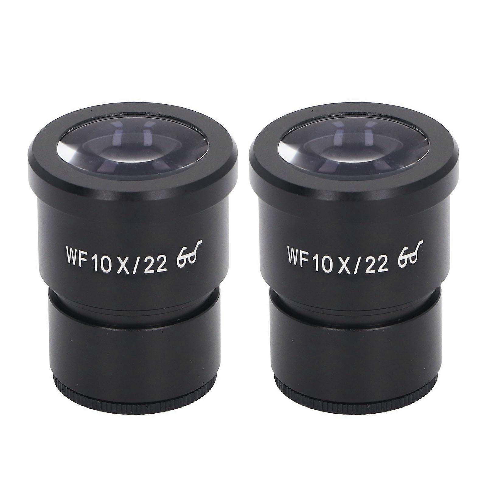 2Pcs 10X Wide Angle Microscope Eyepiece 30mm Universal  Eye Point 22mm for Clear Viewing