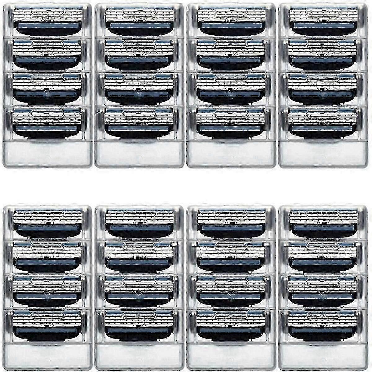 Mach 3 Rakbladsrefiller - 32-Pack, Manuella Utbytespatroner