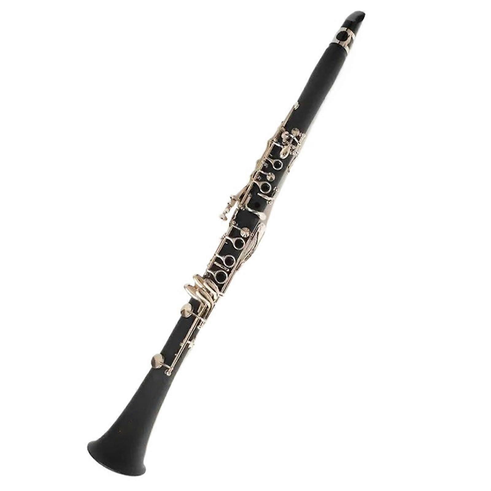 Beginner Bb Clarinet with Case and Accessories, Durable Black Finish, Ergonomic Key Layout