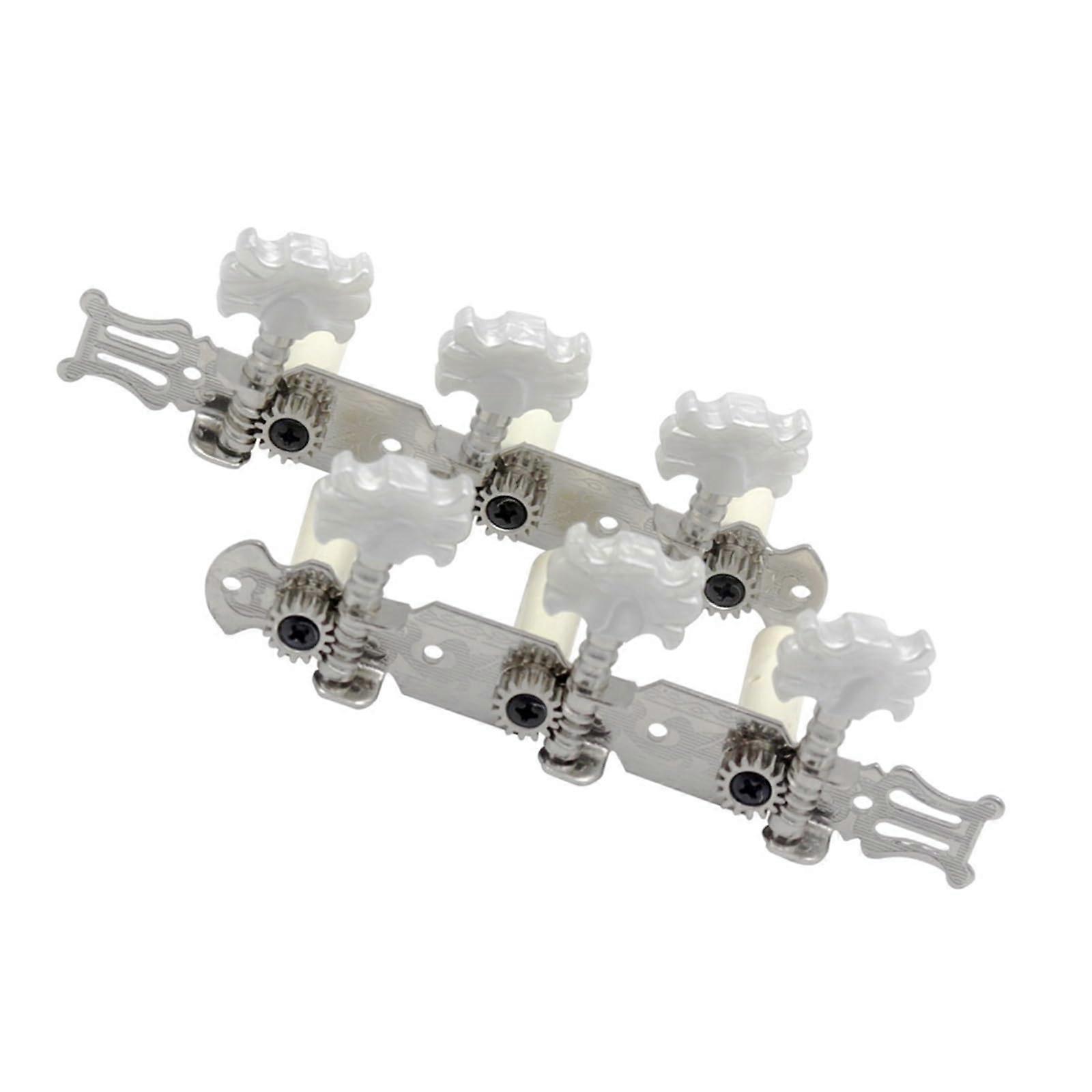 Guitar Tuning Pegs Silver Flower Shaped Knobs for Classical and Folk Guitars Improved Control