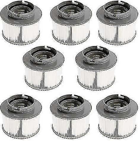 8 Pack Inflatable Pool Replacement Filters, Compatible for Mspa & Jacuzzi Maintenance