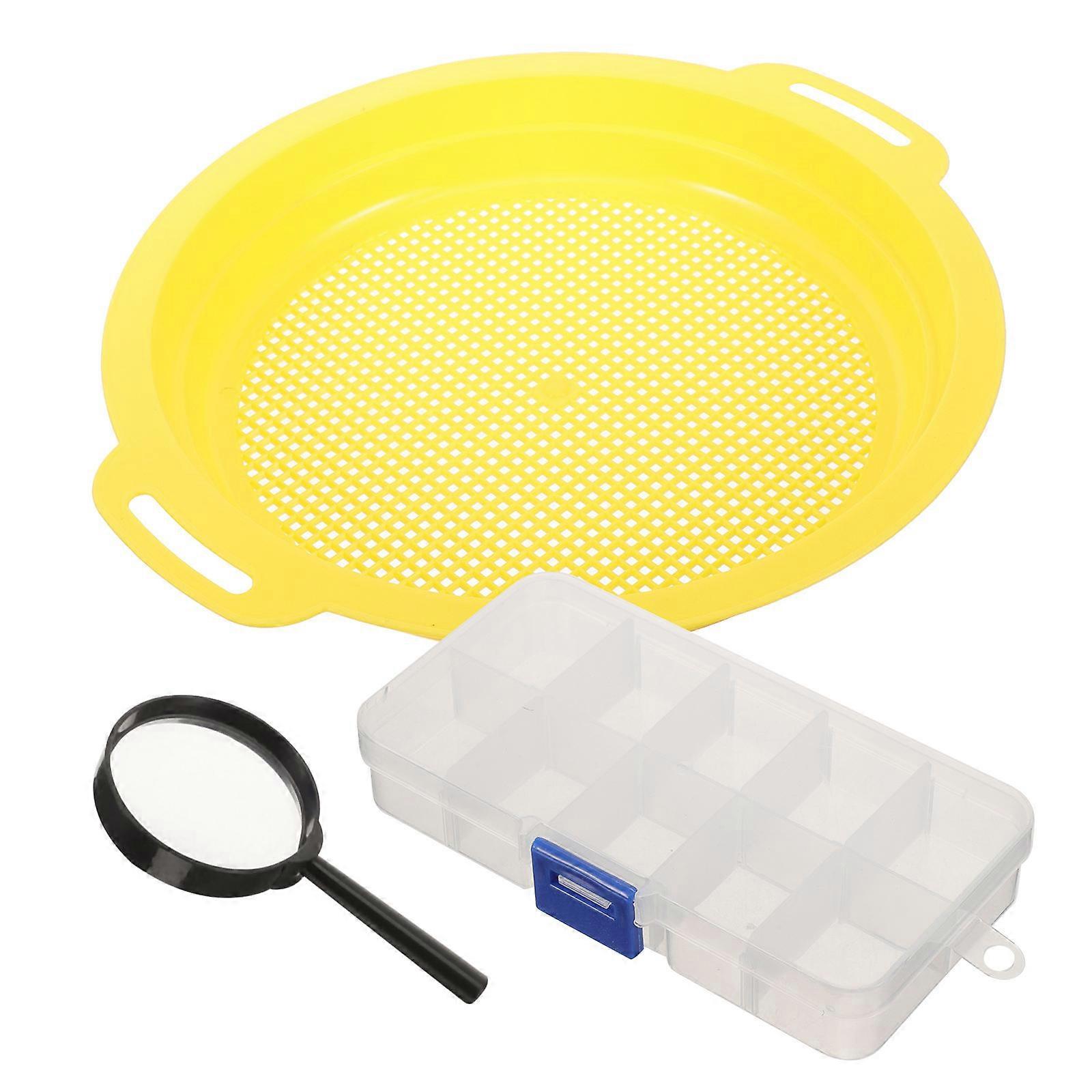 Gold Sifting Pan Portable Filter Pan 2Sets for Sorting and Panning