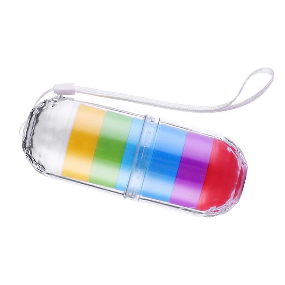 Stackable Pill Box Pill Storage Case for Weekly Use 2Sets Assorted Color