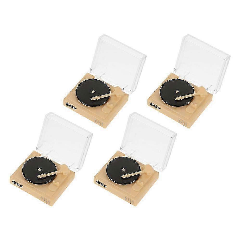 Miniature Dollhouse Cd Player Model compatible with Decoration 4Pcs Kit