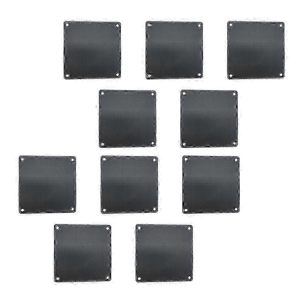 Black PVC Fan Dust Filter compatible with Computer Cooler 10Pcs Replacement Cover