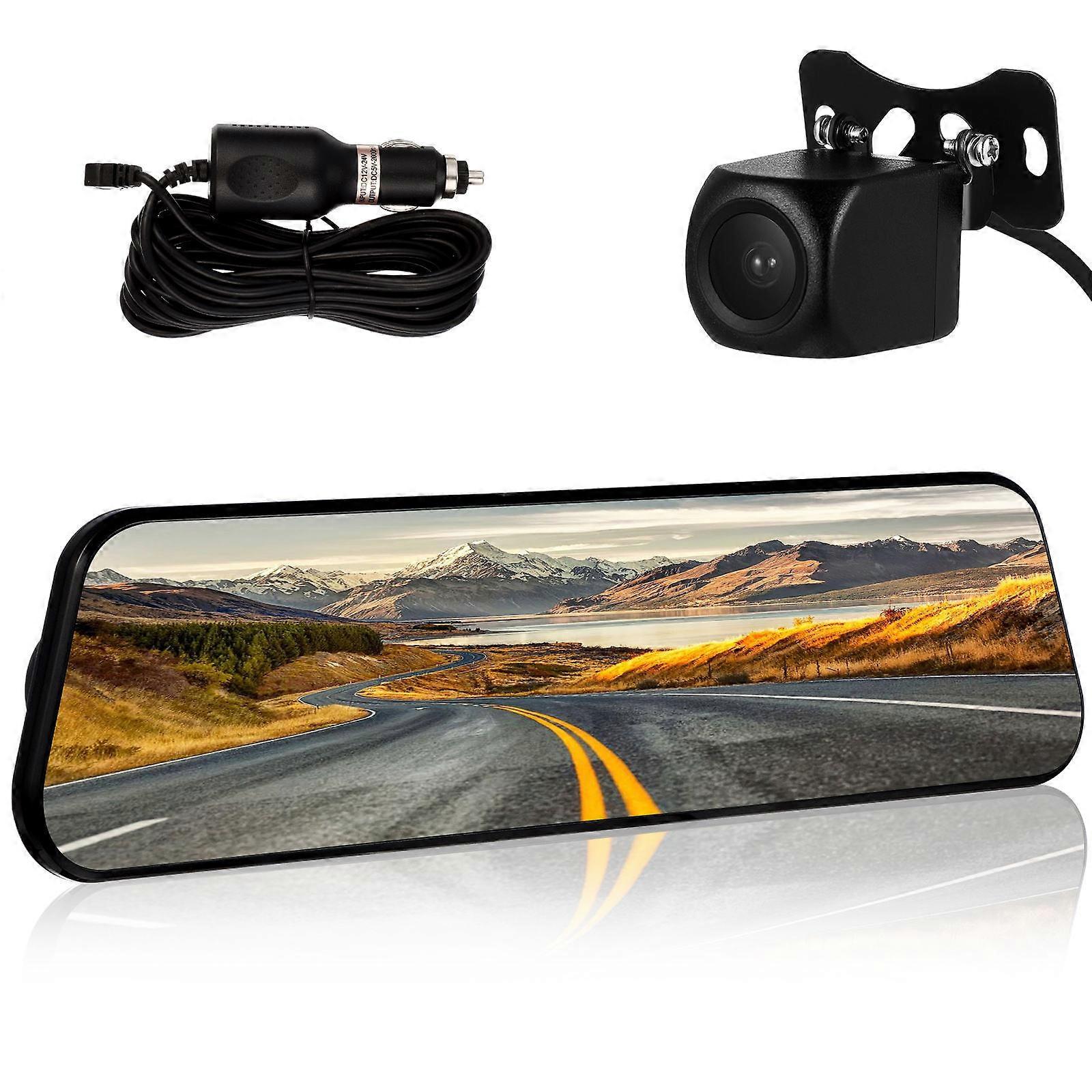 Dash Camera Front and Rear Mirror Dash Cam with Touch Screen 1Set